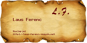 Laus Ferenc névjegykártya